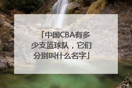 中国CBA有多少支篮球队，它们分别叫什么名字