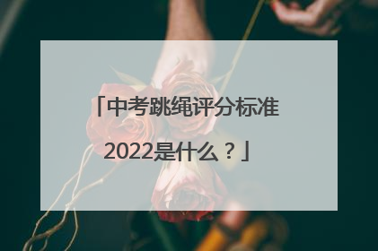 中考跳绳评分标准2022是什么？