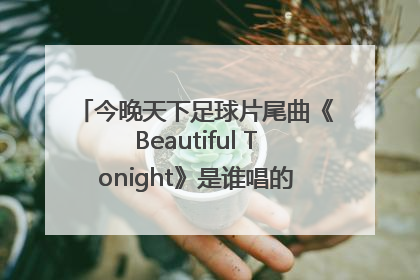今晚天下足球片尾曲《Beautiful Tonight》是谁唱的，说下英、中文名
