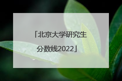 北京大学研究生分数线2022