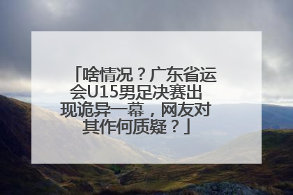 啥情况？广东省运会U15男足决赛出现诡异一幕，网友对其作何质疑？