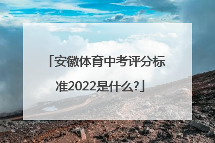 安徽体育中考评分标准2022是什么?
