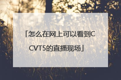 怎么在网上可以看到CCVT5的直播现场