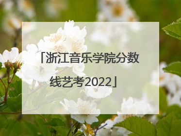 浙江音乐学院分数线艺考2022