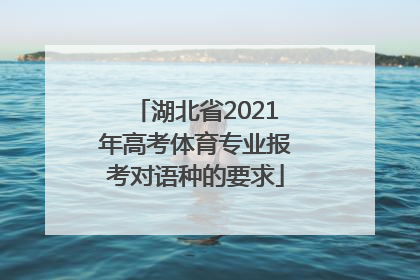湖北省2021年高考体育专业报考对语种的要求