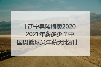 辽宁男篮梅奥2020一2021年薪多少？中国男篮球员年薪大比拼