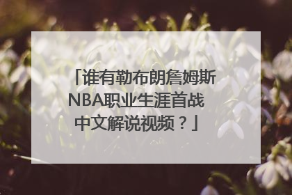 谁有勒布朗詹姆斯NBA职业生涯首战中文解说视频？