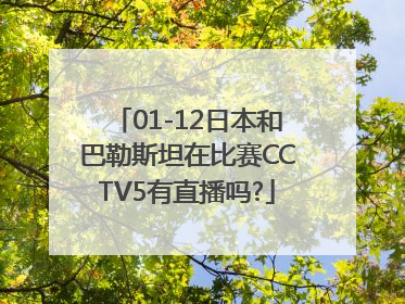 01-12日本和巴勒斯坦在比赛CCTV5有直播吗?