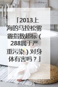 2013上海的马拉松雾霾指数超标（288属于严重污染）对身体有害吗？