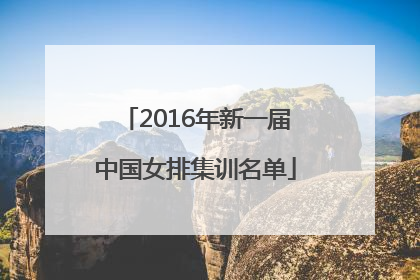 2016年新一届中国女排集训名单
