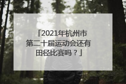 2021年杭州市第二十届运动会还有田径比赛吗？