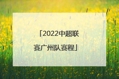 「2022中超联赛广州队赛程」2022中超联赛广州队对上海申花