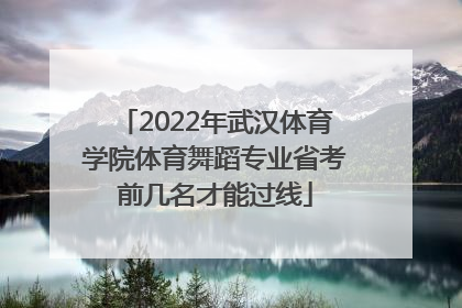 2022年武汉体育学院体育舞蹈专业省考前几名才能过线
