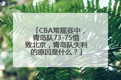 CBA常规赛中，青岛队73-75惜败北京，青岛队失利的原因是什么？