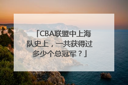 CBA联盟中上海队史上，一共获得过多少个总冠军？