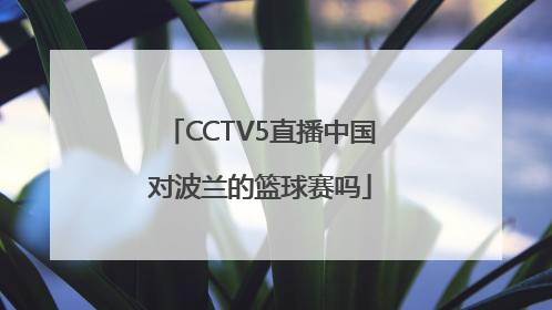 CCTV5直播中国对波兰的篮球赛吗