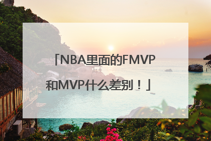 NBA里面的FMVP和MVP什么差别！
