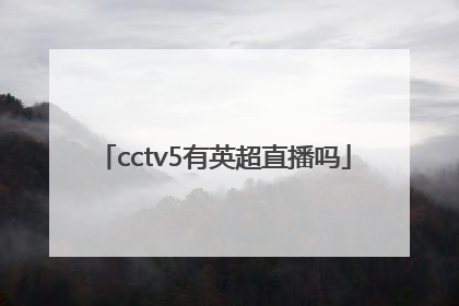 cctv5有英超直播吗
